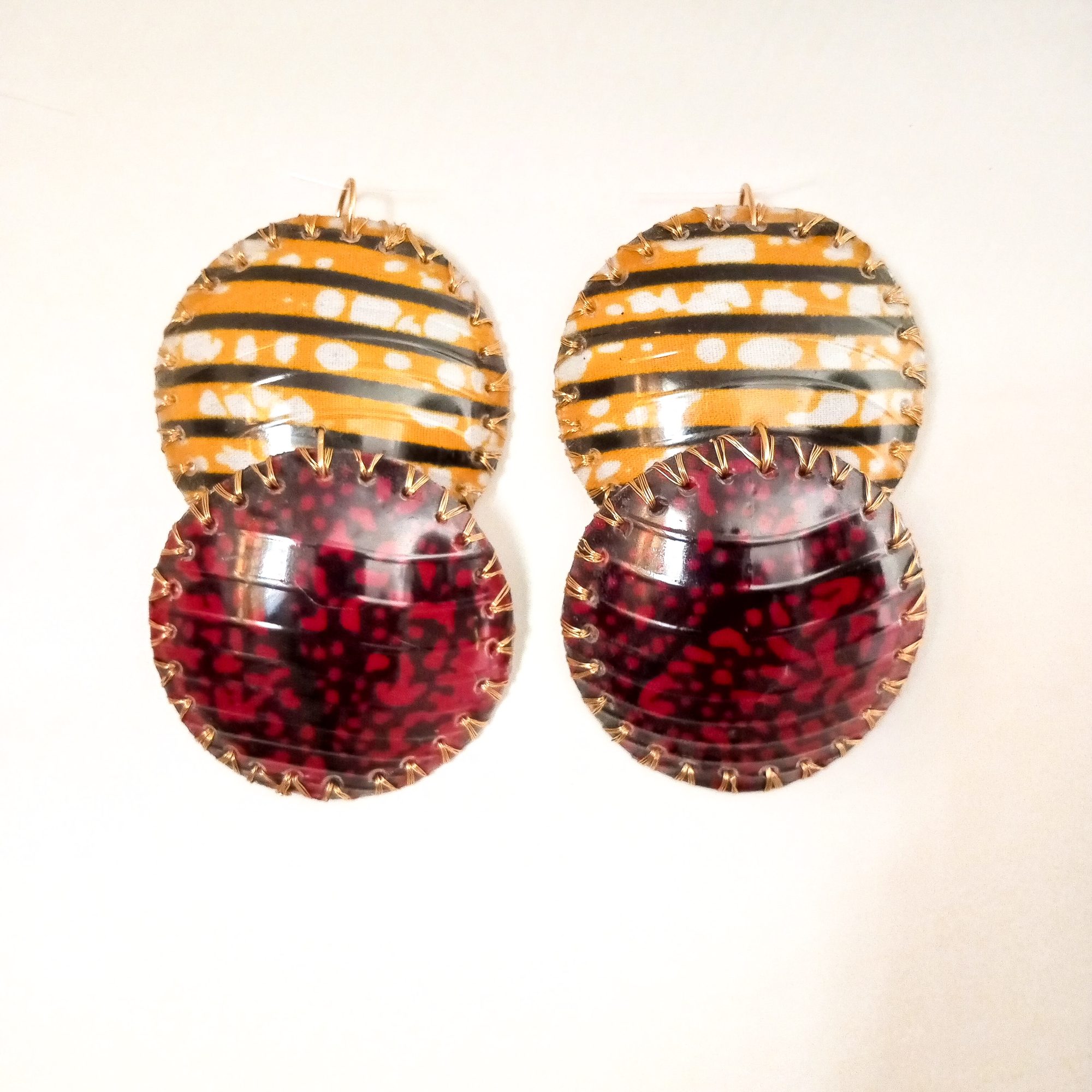 Art jewellery piece 24, wearable art from reclaimed materials