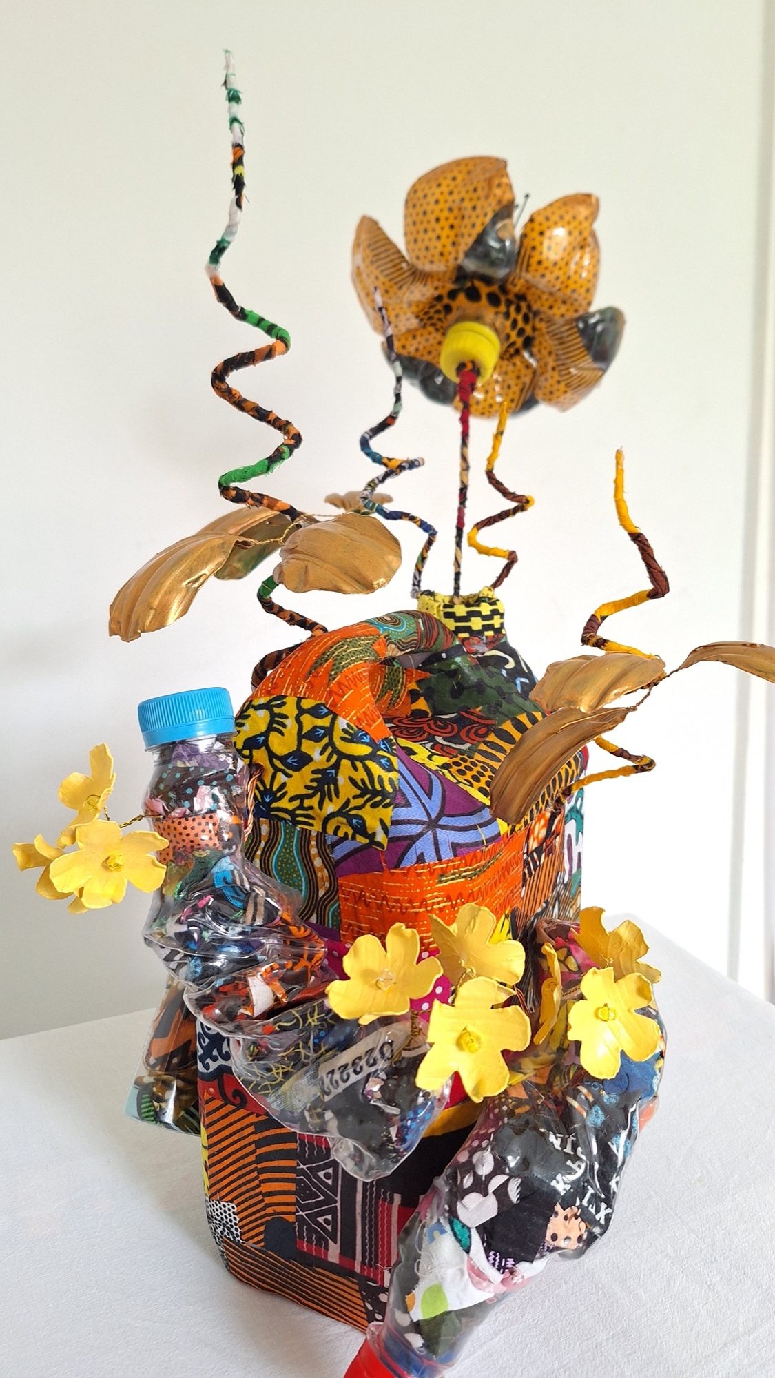 Sculptural form from reclaimed materials
